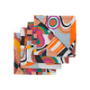DELTA - Linen Abstract Printed Napkin (Set of 4) Sunset